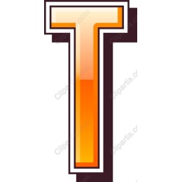 Vibrant Orange Letter T