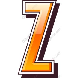 Vibrant Orange Z Letter