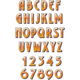 Retro 3D Alphabet and Numbers Set