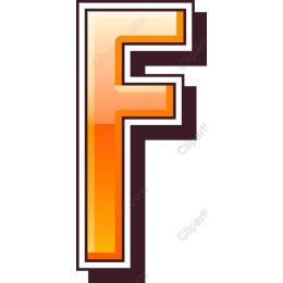 Vibrant Bold Letter 'F'