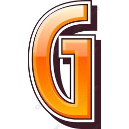 Stylish Orange Letter G
