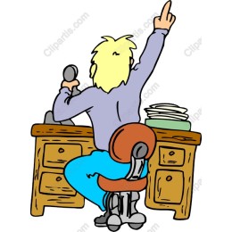 Celebratory of a Motivated Individual at Desk