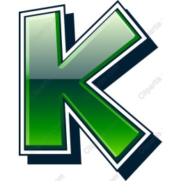 Bold Green Letter K