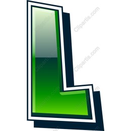 3D Green Letter L