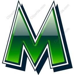 Bold Green Letter M