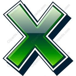 Bold Green X Icon