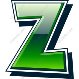 Dynamic Green Letter Z