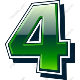 Stylish Green Number 4
