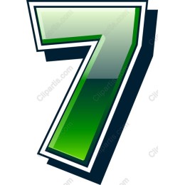 Stylish Green Number 7