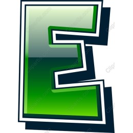Stylized Green Letter E