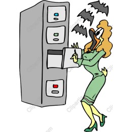 Whimsical Filing Cabinet with Bats