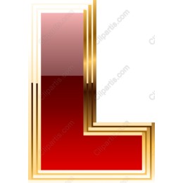 Gold-Framed Letter L