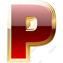 Golden Letter P