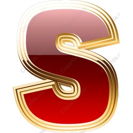 Shiny Gold-Trimmed Letter