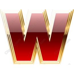 Elegant Red and Gold W