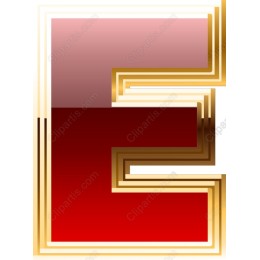 Elegant Gold Framed Letter E