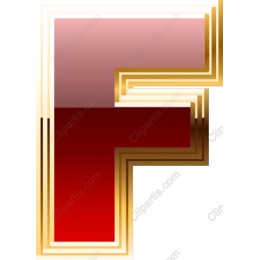 Gold-Enhanced Letter F
