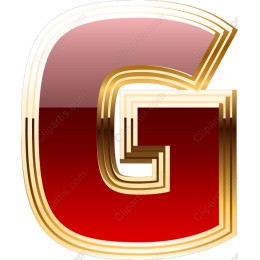 Stylish Red and Gold Letter G