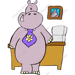Hippo with a Tie