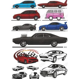 Ultimate Car Clipart Set: Classic & Modern Vehicles Collection
