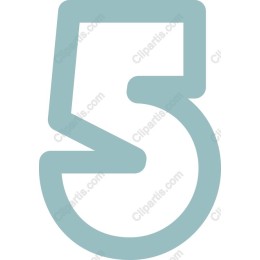 Modern Blue Number 5