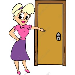 Stylish Woman at Door