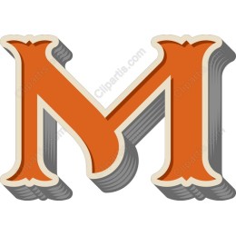 Retro M Letter