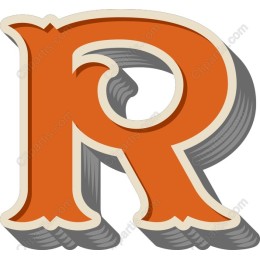 Vibrant Retro Letter R