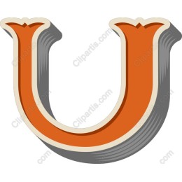 Vintage Styled Letter U