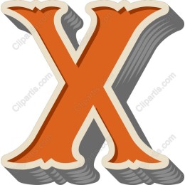 Vintage Letter X Art