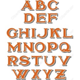 Vintage Style Alphabet Clipart Set - A-Z Retro Letter Collection