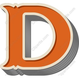 Retro Letter D