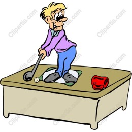 Playful Golfer Cartoon