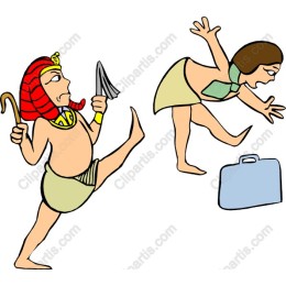 Playful Egyptian Pharaoh and Character