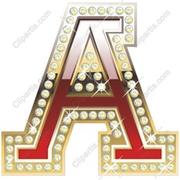 Glamorous Rhinestone Letter A