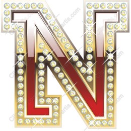 Glittering Letter N