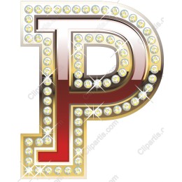 Glittering Letter 'P'