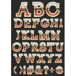 Illuminated Alphabet Clipart Set - Vintage Letters and Symbols