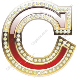 Glittering Letter C