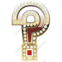 Glamorous Glittering Question Mark