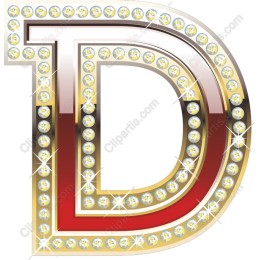 Dazzling Gemstone Letter D
