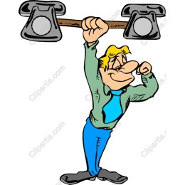 Confident Man Lifting Telephone