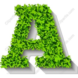 Green Leaf Letter A