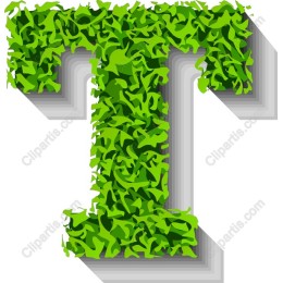 Greenery Letter T