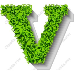 Verdant V - Lush Green Letter V