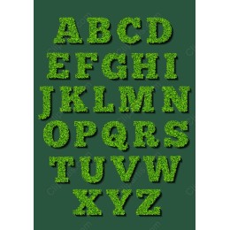 Greenery Alphabet Clipart Set (A-Z)