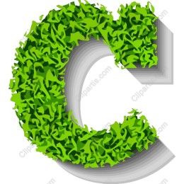 Lush Green Letter C