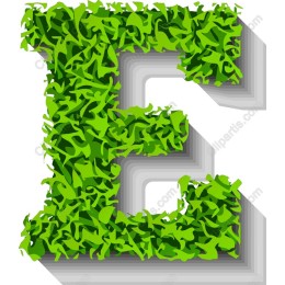 Green Leafy Letter E