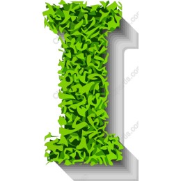 Lush Green Letter I