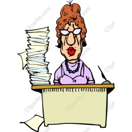 Whimsical Overworked Office Lady